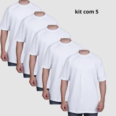 Imagem de Kit 5 Camisetas Oversized 100% Algodão Unisex Lisas - Elisa Lucas, Bra