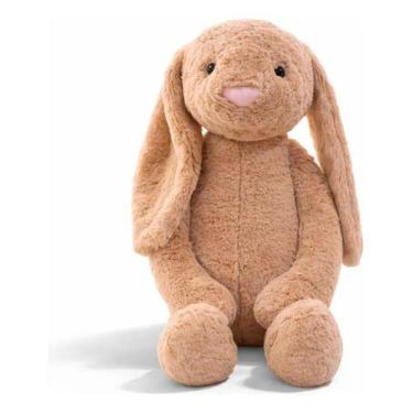 Imagem de Coelho De Pelúcia 30cm Orelhas Longas Macio Decoração Páscoa -, Marrom