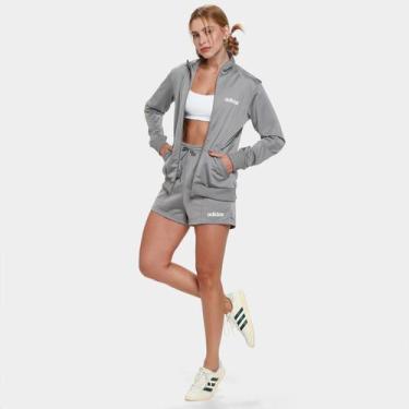 Imagem de Conjunto Adidas Logo Linear Feminino, Chumbo, G