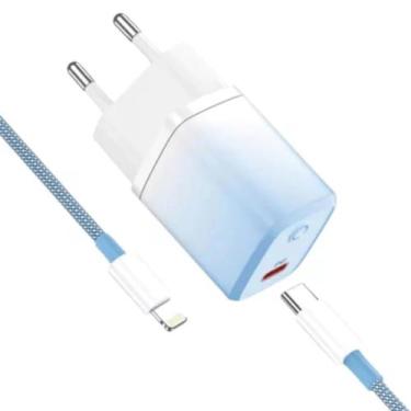 Imagem de Carregador turbo Completo Cabo USBC lightning 20w Fancy - Geral