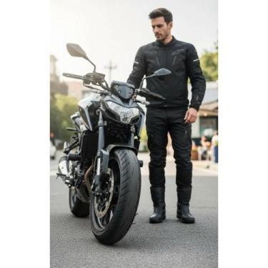 Imagem de 2x Pneu Traseiro Moto 100/90-18 Sem Câmara  Aderência & Seg - Congratu