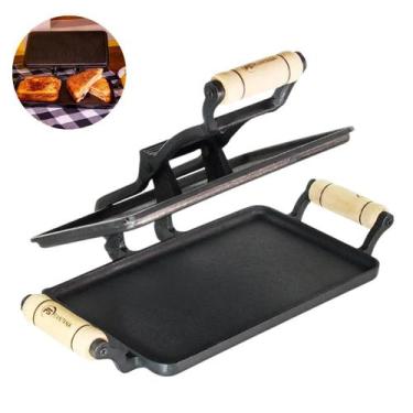 Imagem de Chapa Misteira de Ferro Fundido Sanduicheira Prensa Santana - Fundição