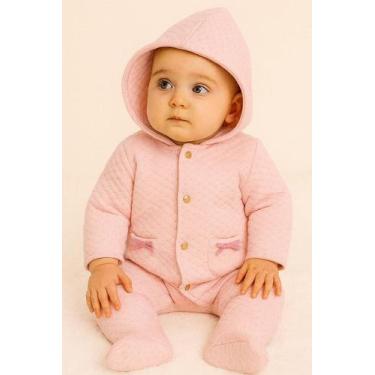Imagem de Macacão Inverno Matelasse Bebê - kiko, Rosa, Claro, G