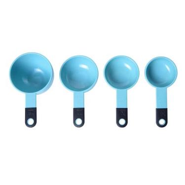 Imagem de Conjunto kitchenaid 4 xicaras medidoras prática azul ke058ohaqa
