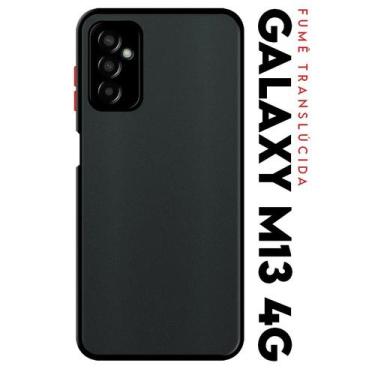 Imagem de Capa Capinha Anti Shock Acrílico Translucida Fumê Botões Vermelho para
