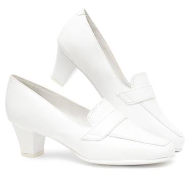 Imagem de Sapato Feminino tipo Scarpin - Route, Branco, 38