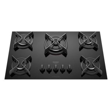 Imagem de Cooktop Fogão 5 Bocas Gás Dako Supreme Vidro Temperado Preto