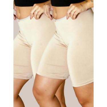 Imagem de Kit 2 Bermudas segunda pele anágua  feminino confortável - SOLUTEX, Nu