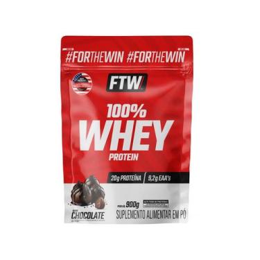 Imagem de Whey Protein 100% Sabor Chocolate 900g Refil FTW, Chocolate, 900g