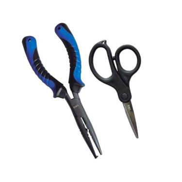 Imagem de Kit Alicate A18 Pesca Lumis Bico Multifuncional Tesoura T14 Linha Mult
