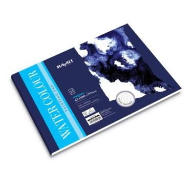 Imagem de Bloco Aquarela MayArt 100% Celulose 300g TF 12 fls A3