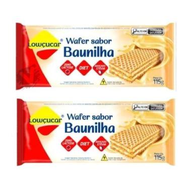 Imagem de Kit 2 Wafer Sabor Baunilha Lowçucar Zero Lactose Diet 115g