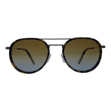 Imagem de Óculos de Sol Unissex Zegna 0127 Acetato Redondo - Ermenegildo Zegna, 