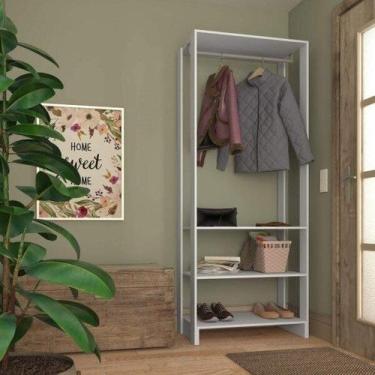 Imagem de Módulo para Closet 1 Cabideiro 3 Prateleiras Yes Branco - Emovell