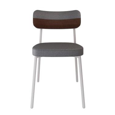 Imagem de Cadeira Alloa Fixa com 4 Pés 50 x 44,7 x 83,8 cm com 1 Unidade Cinza/W