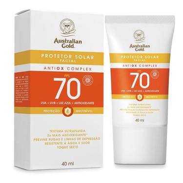Imagem de Protetor Solar Facial Antiox Complex Ultra Fluido FPS 70 40ML com Ação Antioxidante e Vitamina C Ameixa Kakadu