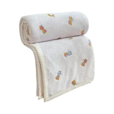 Imagem de Cobertor De Bebê Em Fleece Macio, Cobertura De Flanela Para Carrinho D