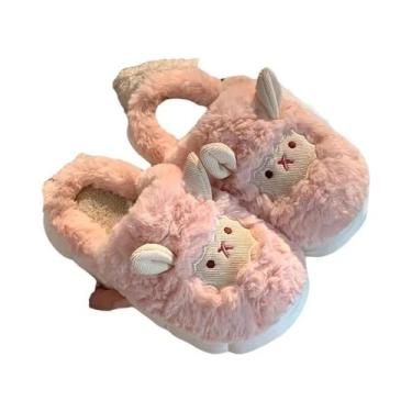 Imagem de Pantufas De Algodão Quentes E Fofas Com Design De Ovelha Em Pelúcia Pa