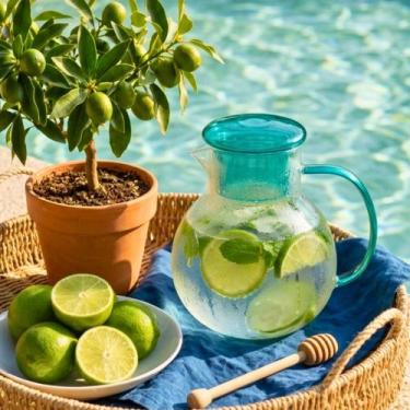 Imagem de Jarra Vidro Borossilicato Verde 1,2L - BTC
