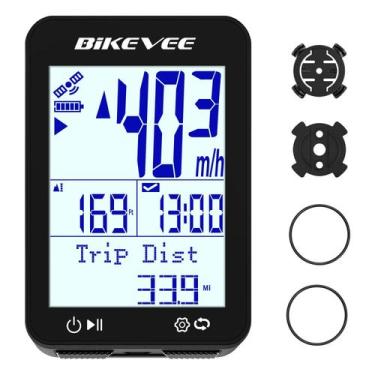 Imagem de Bikevee Computador de Bicicleta GPS Sem Fio IPX7 à Prova d'Água 2,4"