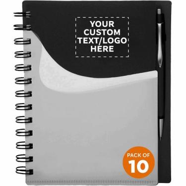 Imagem de Caderno Espiral DISCOUNT PROMOS 15x18 cm com Caneta - Pacote com 10