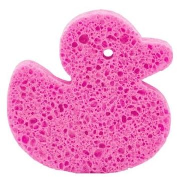 Imagem de Esponja de banho infantil patinho legal - - Foffs, Rosa