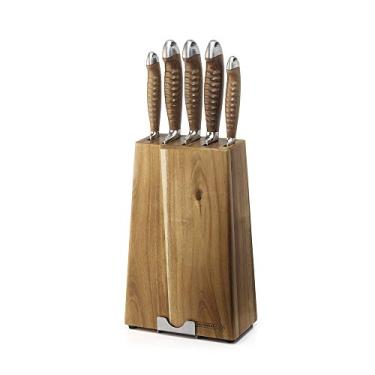 Imagem de Conjunto com 5 Facas Cepo MUNDIAL Marrom