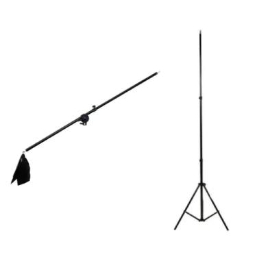 Imagem de Kit Girafa e Tripé de iluminação para estúdio fotográfico