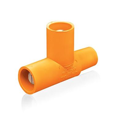 Imagem de Leviton 16A21-UO fêmea macho, conector multivial, camiseta paralela, 400A, nariz afunilado, grau comercial, tipo câmera ECT, laranja