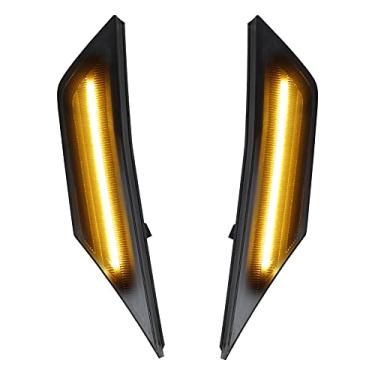 Imagem de NDRUSH Luzes dianteiras laterais esfumadas, conjunto de lâmpadas de LED com marcador lateral compatível com Honda Civic 2016 2017 2018 2019 2020 2021