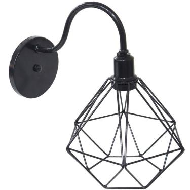 Imagem de Luminária Arandela de Parede Aramada Diamante P Industrial Retro Vintage Agp Ilumini