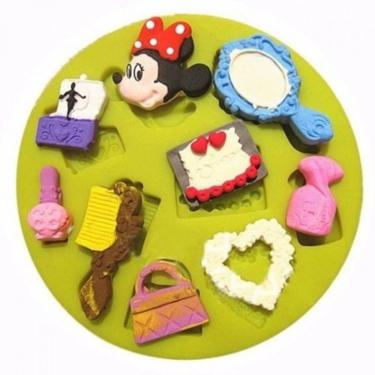Imagem de Molde De Silicone Minnie Pente Bolsa Espelho
