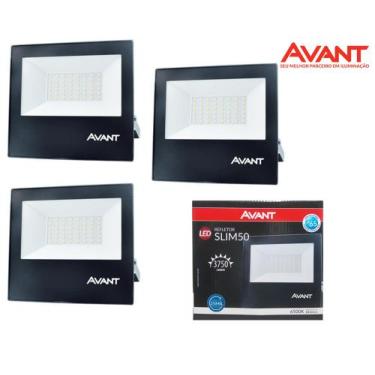 Imagem de Refletor Led 50W 3750Lúmens Branco Frio 6500K Bivolt Ip65 - Avant Kit