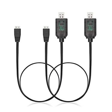 Imagem de Cabo de substituição para carregador de carro RC 7,4 V para bateria Lipo Axial SCX24 SCX10 2S - conector USB para XH-3P (pacote com 2)