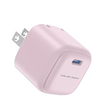 Imagem de Color Rokk Carregador de parede USB C, carregador super iPhone PD 20w com plugue dobrável, adaptador de carregamento rápido tipo C para iPhone 13/12, Samsung Galaxy S21/20, Google Pixel 6/5, LG V60 etc