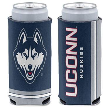 Imagem de WinCraft Connecticut UConn Huskies Slim Can Cooler, 1 pacote, (dobrável, design de dois lados)