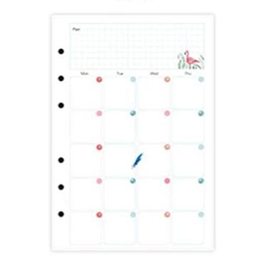 Imagem de Caderno de Folhas Avulsas Business A5 Linha de Recarga de Caderno Espiral em Branco Índice de Pasta de Papel Papelaria, Mensal, A5