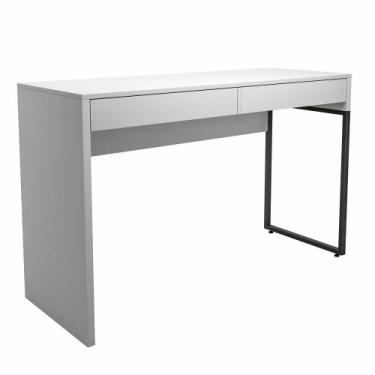 Imagem de Mesa Para Computador Desk Com 2 Gavetas 120cm Branco D'rossi - Drossi