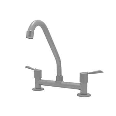 Imagem de Torneira Misturador Para Cozinha Preto Fosco Grafite Metal Bancada Mesa