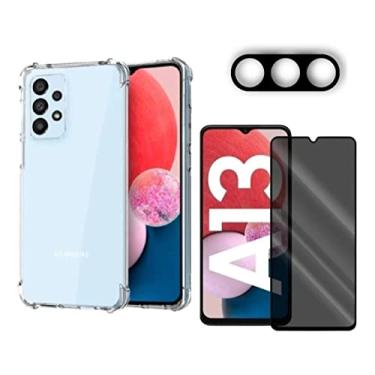 Imagem de Capa Capinha + Película Privacidade Anti Spy + Película de Câmera Para Samsung Galaxy A13 - (Hard Glass Store)