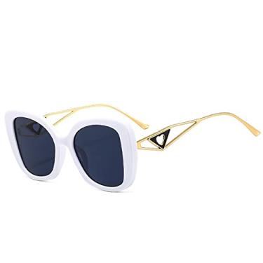 Imagem de Óculos de sol borboleta fashion feminino masculino olho de gato colorido liga armação de metal óculos de luxo óculos uv400, c3, tamanho único