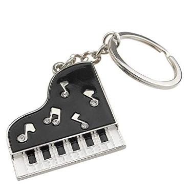 Imagem de Chaveiro Z18-B com pingente de piano preto bonito de chegada