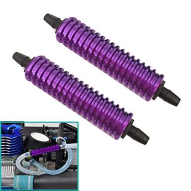 Imagem de 2 peças ShareGoo Alumínio Tanque de Combustível Ar Cooler Combustível Resfriamento de Pressão para HPI HSP Redcat Traxxas Axial Himoto 1/8 1/10 RC Nitro Engine RC Carro Off Road Monster Truck