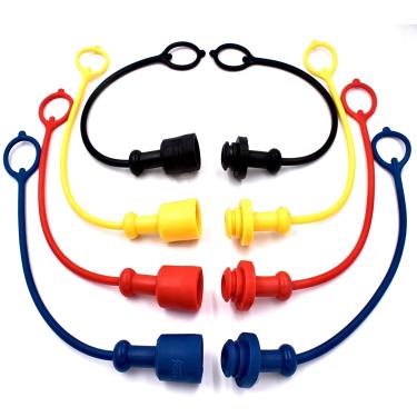 Imagem de Interruptor HD (pacote com 8) Conjunto de capa e plugue hidráulico de acoplamento rápido para Kubota B2301 BT600 BT601 BT602 BH65 BH70 B2601 B2650 B3350 BX22 BX23 BX24 BX25 BX1850 BX1860 BX2350 BX2360 BX2660D