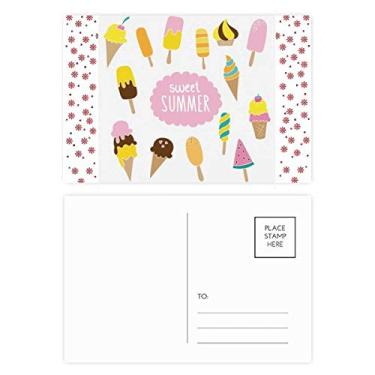 Imagem de Cartão postal Diverse doce verão sorvete Natal flor celebração cartão postal bênção