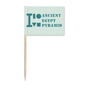 Imagem de Pirâmide do Egito Antigo Art Déco Presente Fashion Palito Bandeiras Marcador Decoração de Festa