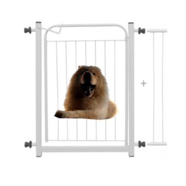 Imagem de Grade Proteção Portão Aço Com Extensor Segurança Pet Cachorro Cão Bebê Criança Para Aberturas Portas Desde 68 a 83 cm