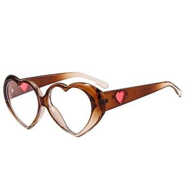 Imagem de Óculos fofos Love Cat Eye para mulheres Armação colorida tons femininos, 3, tamanho único