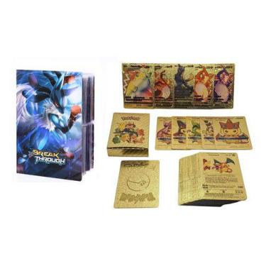 27 Cartas de Pokemon Gold Ouro Cartinhas Douradas - Deck de Cartas