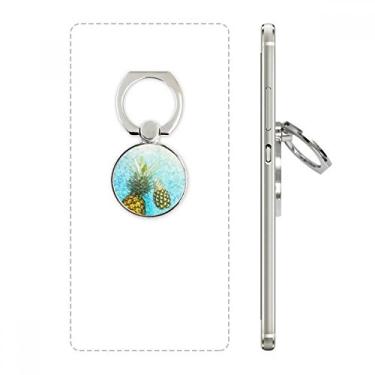 Imagem de Suporte de anel de telefone em água azul com imagem de frutas vermelhas de abacaxi suporte de laço ajustável